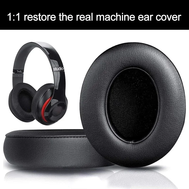 Almohadillas de repuesto para auriculares Beats Studio 2 3, almohadillas inalámbricas/con cable, compatible con Bluetooth, funda suave