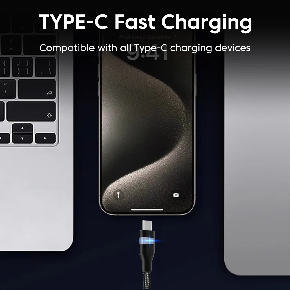 Cable PD de 240W tipo C a tipo C, Cable USB C de carga rápida para Macbook iPhone 17 16 15 Xiaomi Huawei tipo C, Cable de datos del cargador - imagen 4