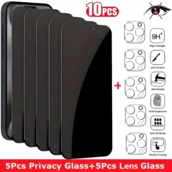 Protector antiespía de pantalla y cámara para iPhone 11-16
