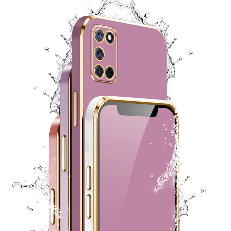 Para OPPO A52 A72 A92 funda de lujo chapada cuadrada CPH2061 CPH2067 CPH2059 CPH2069 funda de teléfono a92 72 funda trasera de silicona a prueba de golpes - imagen 4