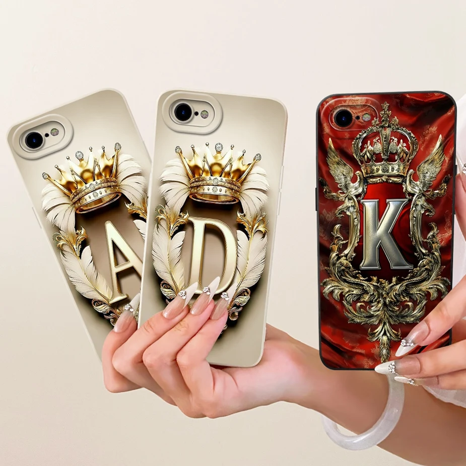 Para Apple iPhone 7 Plus iPhone8 funda Cool Crown Letters funda a prueba de golpes funda de teléfono de silicona suave para iPhone7 iPhone 8 Plus bolsas