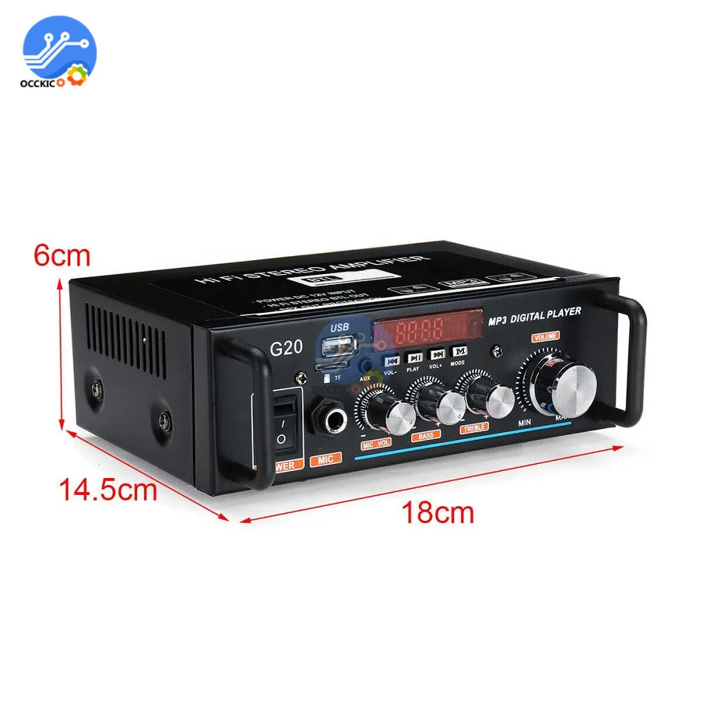 Sistema de sonido HiFi para cine en casa, Subwoofer de 220V y 600W, amplificador de Audio para coche, FM, TF, AUX, reproductor MP3, Control remoto - imagen 5