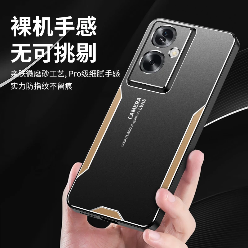 Funda para OPPO Reno 11F, funda trasera de teléfono con protección de cámara mate de Metal de lujo para OPPO Reno 11F Reno11F 11 F, parachoques a prueba de golpes - imagen 4