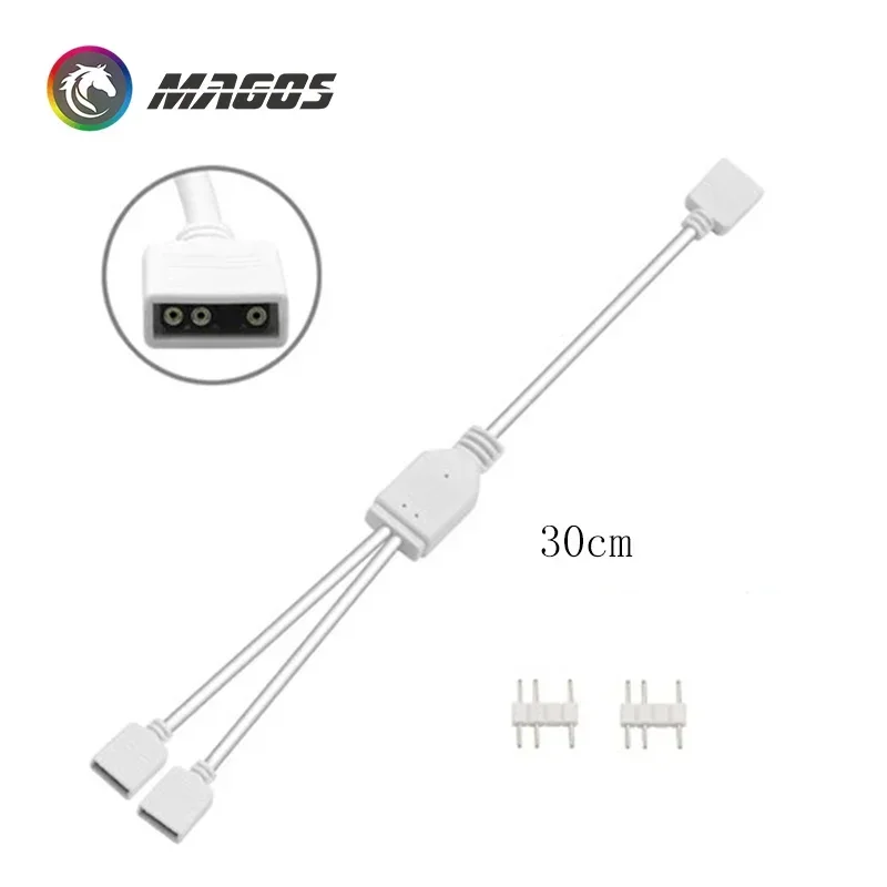 Divisor de sincronización RGB de placa base, Cable de extensión de concentrador de sincronización ARGB de 5V y 3 pines, divisor ARGB de ventilador de chasis de 1 a 2/3/4 para ASUS MSI GIGABYTE