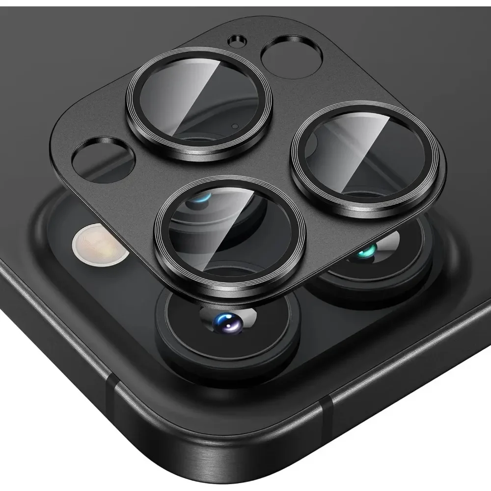 Protector de lente de cámara de Metal para IPhone 16 15 Pro Max 14 Plus 13 Mini 15Pro 14Pro 15Plus 13Pro cubierta protectora de vidrio templado