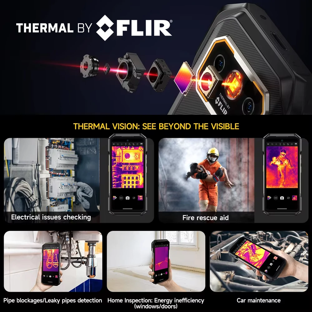 Ulefone Armor 27T Pro 5G Teléfono resistente con cámara térmica FLIR