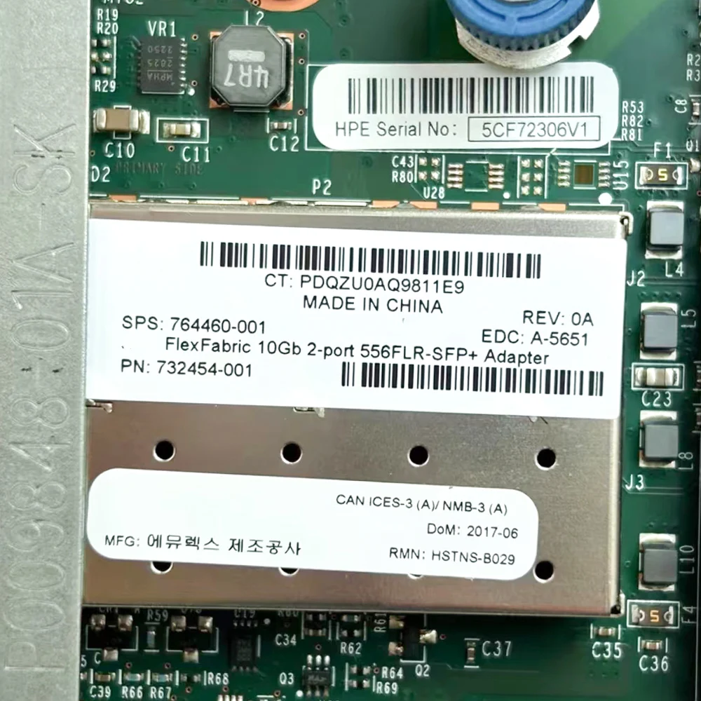 FLEXFABRIC-adaptador PCIe Original de 10GB, tarjeta de red Gigabit 556FLR-SFP + 732454-001 764460-001, 2 puertos, 10 puertos - imagen 2