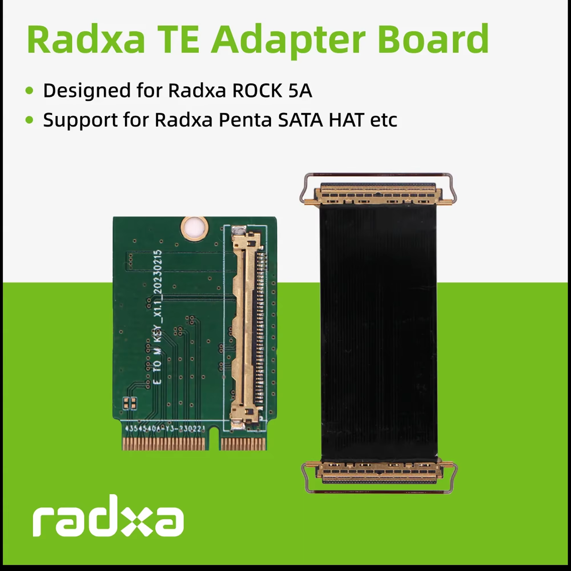 Placa adaptadora Radxa para Penta SATA HAT/placa de extensión M.2 Compatible con Raspberry Pi 5 / Rock 3/4/3C /Rock 5A/Rock 5C - imagen 3
