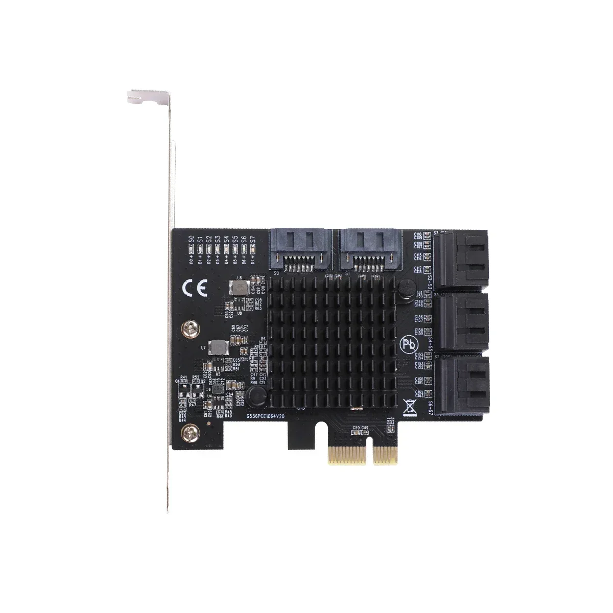 IOCREST PCIe gen3 x1 a 8 puertos 6G SATA III 3,0 controlador tarjeta de expansión sin raid soporte de perfil bajo - imagen 4