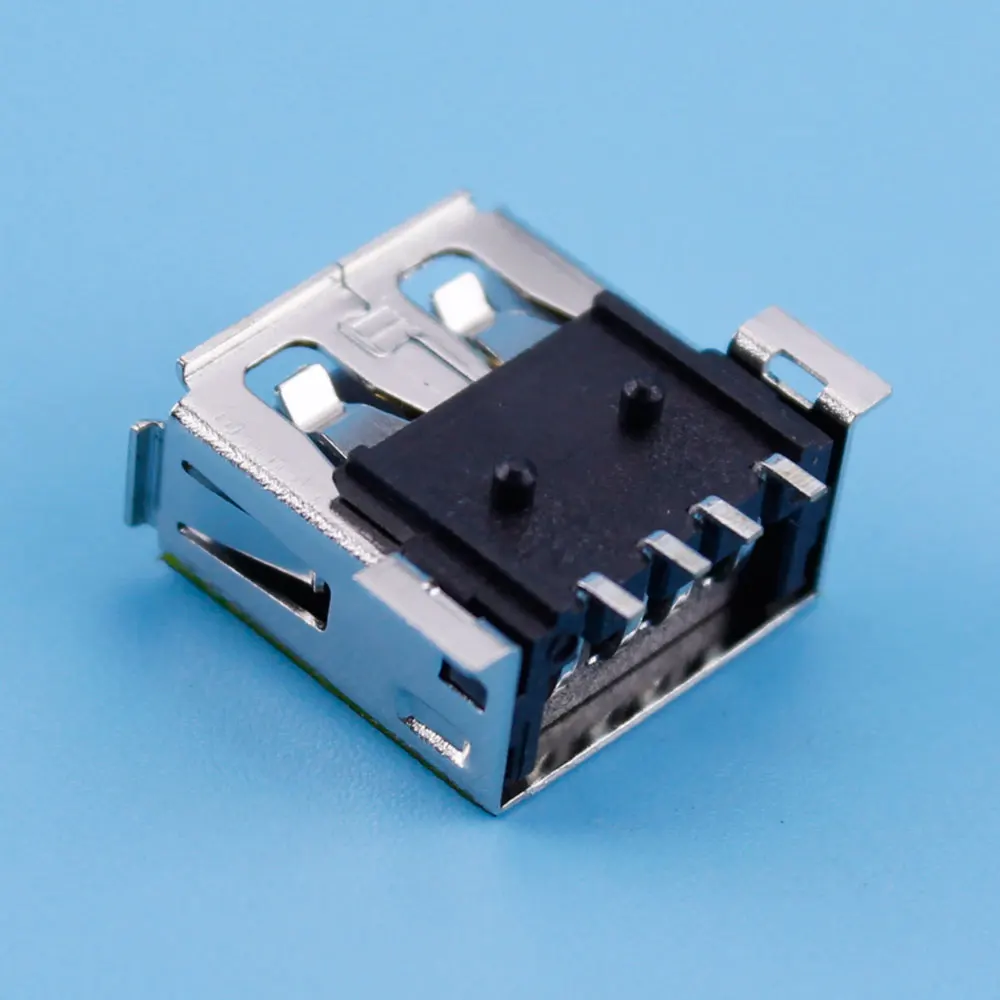 Conector de soldadura hembra tipo A, Conector de 2 A 10 piezas, puerto estándar USB, 4 pines, PCB, tipo de USB-A, SMT, 4 pines - imagen 4