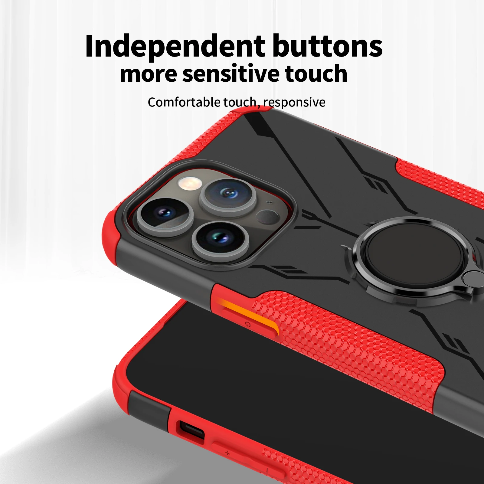 Funda con soporte de anillo Invisible para teléfono, cubierta magnética de Metal anticaída para 14 Pro Max 14Plus 13 Mini 12 11 Xs Xr SE 2022 - imagen 3