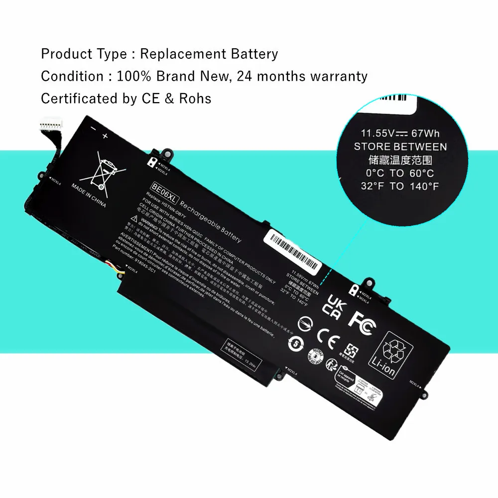 BE06XL batería del ordenador portátil para HP Elitebook Folio 1040 G4 Series 918045-1C1 HSTNN-IB7V HSTNN-DB7Y HSN-Q02C 918045-171 918180-855 - imagen 3
