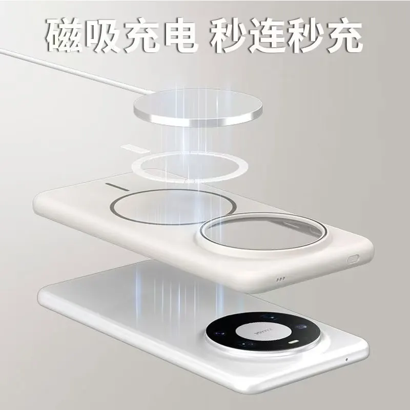 Para Huawei Mate 80 Pro Max para Magsafe funda dura mate para PC Mate 70 adsorción magnética de aire parachoques ultrafino a prueba de golpes