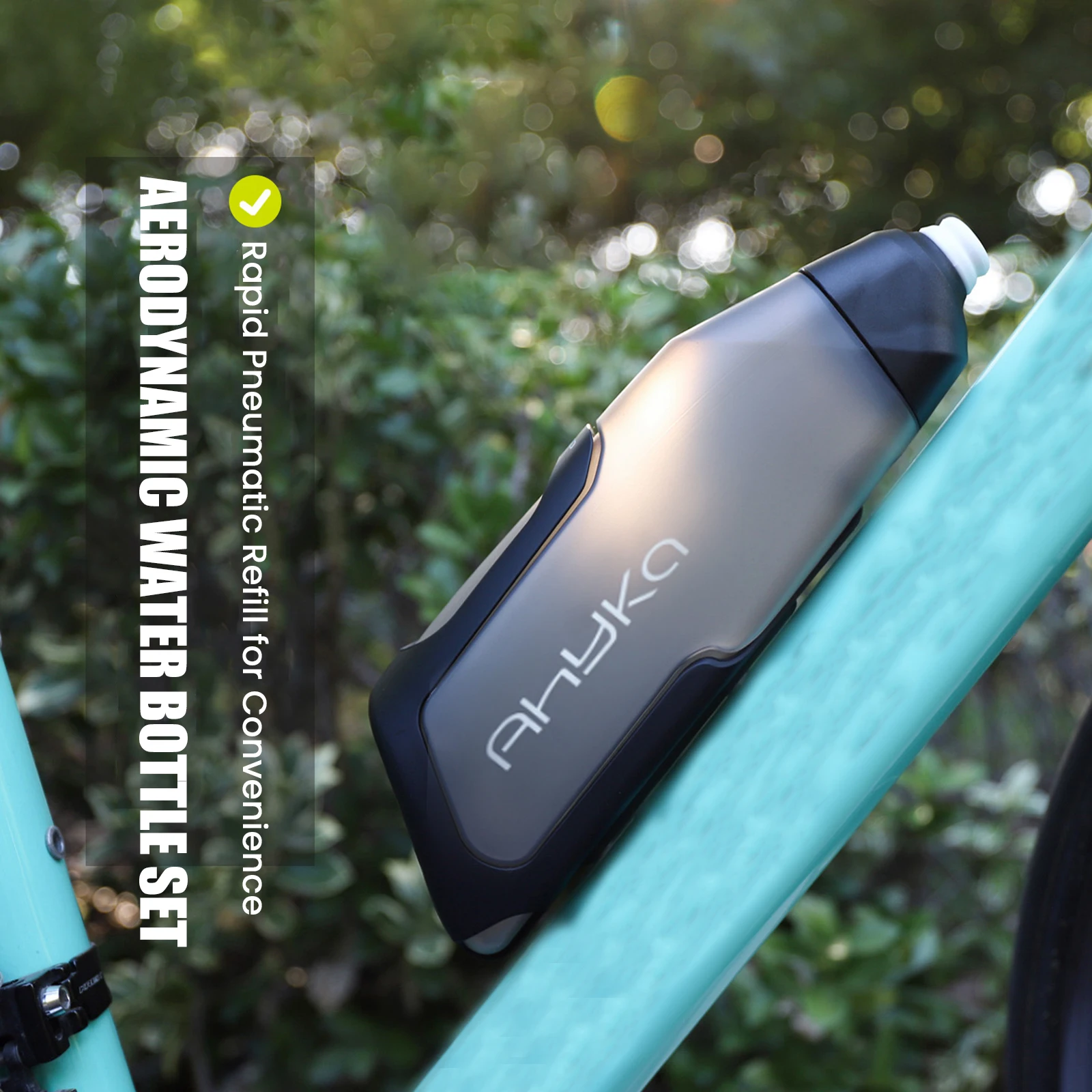 Juego de botellas de agua aerodinámicas para bicicleta de triatlón, portabotellas aerodinámico para bicicleta de carretera de 600ml, diseño de flujo de aire PP de calidad alimentaria, hervidor de gran capacidad - imagen 3