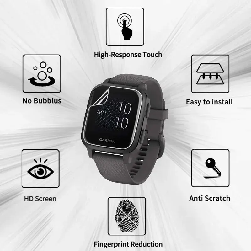 Película protectora para Garmin Venu SQ2 SQ Clean Protector de pantalla de TPU para Garmin Venu SQ2 Music/SQ Music (no vidrio) película de hidrogel - imagen 4