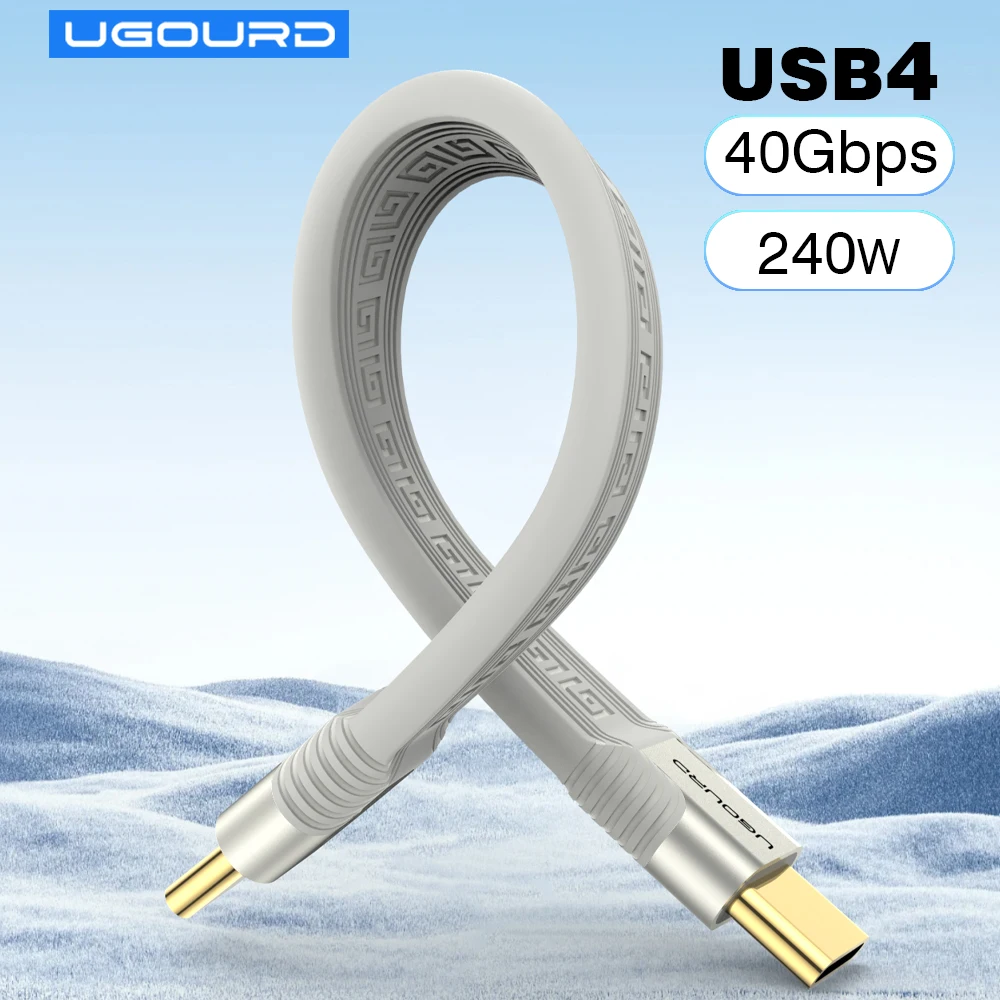 Cable corto USB 4 Thunderbolt 4 FPC 40gbps usb4 tipo c Cable de datos Thunderbolt3 240W 8K 60Hz para eGPU HDD SSD estación de acoplamiento HUB - imagen 2