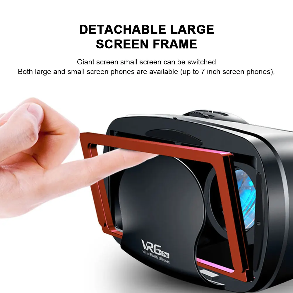 Realidad Virtual 3D VR auriculares gafas inteligentes casco para teléfonos inteligentes teléfono móvil lentes de 7 pulgadas binoculares gafas dispositivos - imagen 5