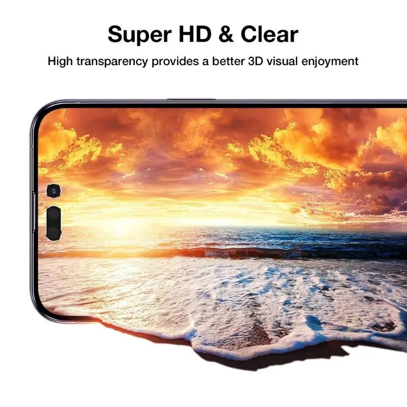 Protector de pantalla de vidrio templado 9H antiespía para IPhone, 14 Pro Max, 13, 12 Mini, 11 Pro, 15, 7, 8Plus, X, XR, XS Max, 2 unidades - imagen 4