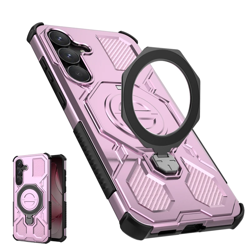 Soporte de anillo de Metal magnético para funda Magsafe para Samaung Galaxy S25 FE, funda protectora a prueba de golpes - imagen 2