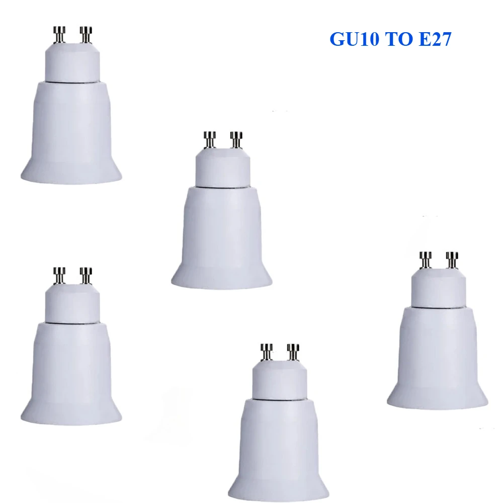 20 piezas GU10 a E27 adaptador de bombilla LED portalámparas convertidor enchufe bombilla portalámparas adaptador enchufe material resistente al calor