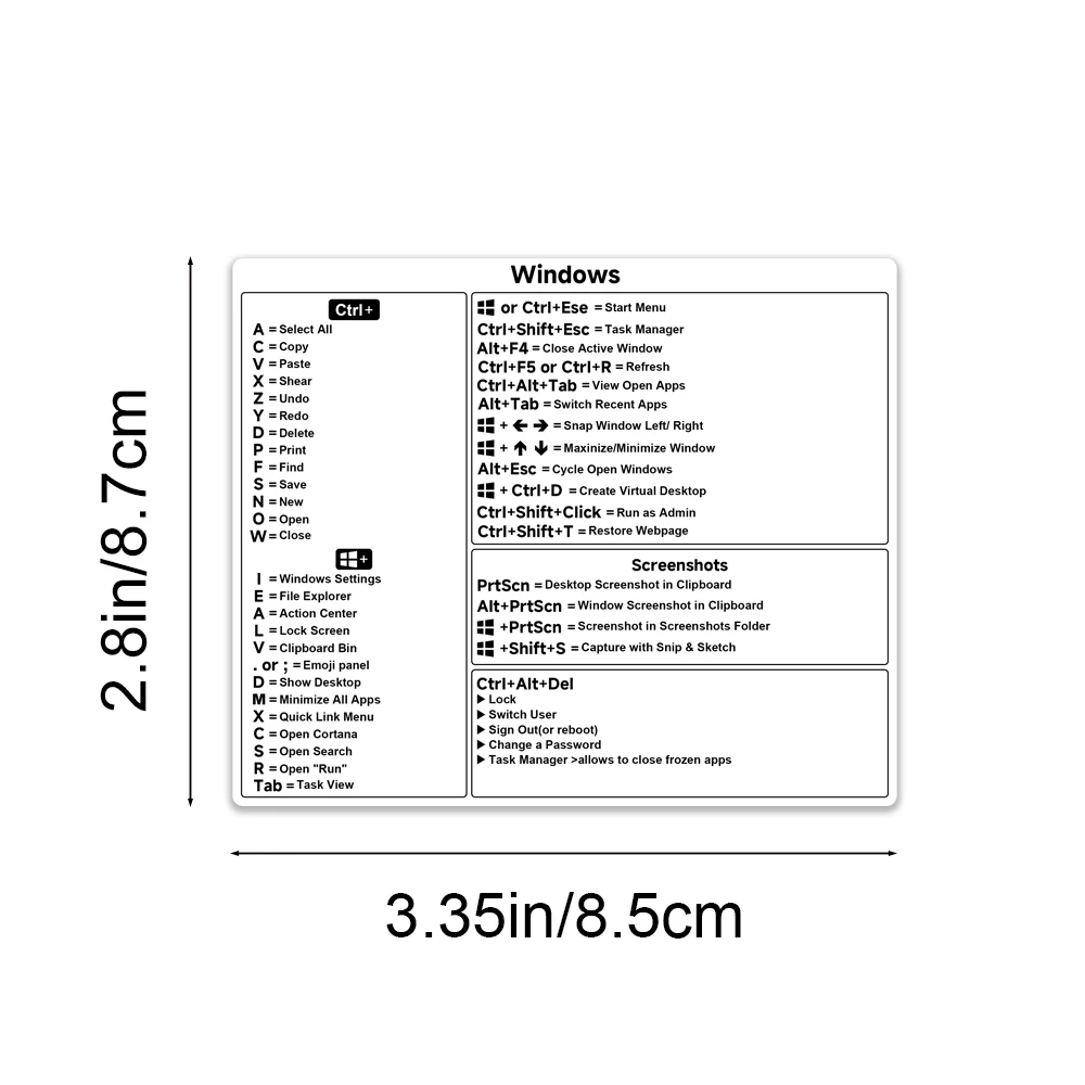 Etiqueta engomada de la tecla de acceso directo del ordenador portátil en español, calcomanía de vinilo resistente al agua para el teclado del sistema Windows Mac para Macbook Lenovo HP Acer Dell - imagen 4