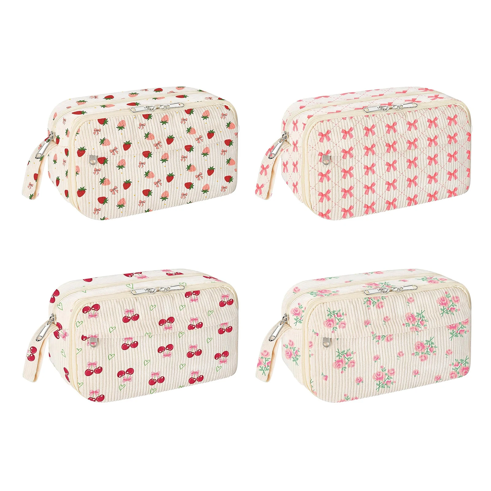 Bolsa de lápices con cremallera y compartimento, estuche de bolígrafo con asa portátil, bolsa de almacenamiento de papelería elegante de gran capacidad para el hogar, la oficina y la escuela