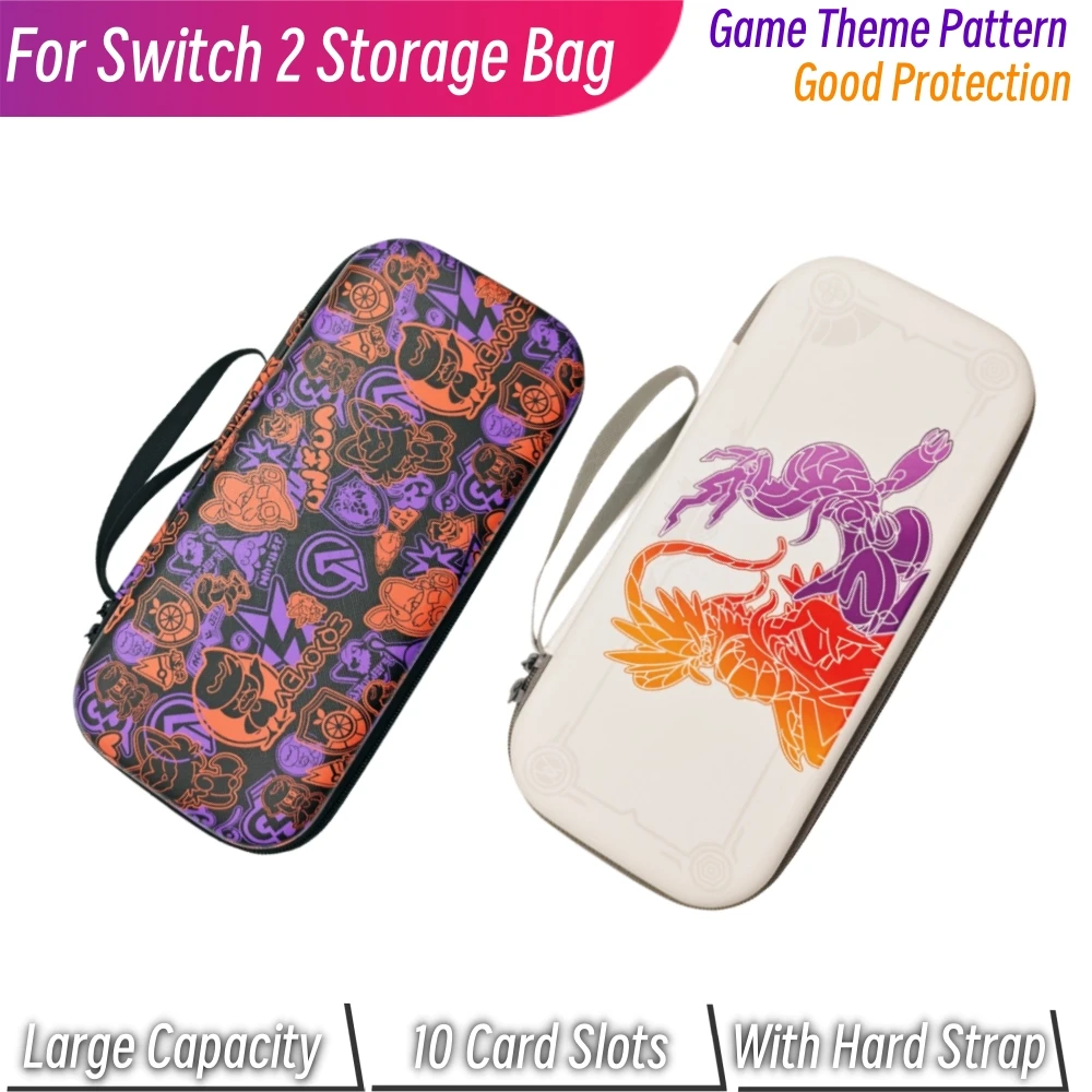 Bolsa de almacenamiento de edición limitada para consola de juegos Switch 2, estuche de almacenamiento violeta y escarlata, bolsa de mano NS 2, accesorios de bolsa de viaje