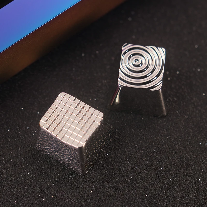 Tapa de tecla de Metal de aleación de aluminio de Zinc para teclado mecánico, llave de obra de arte plateado, Croma de gota de agua de matriz, interruptor MX, 1 pieza - imagen 4