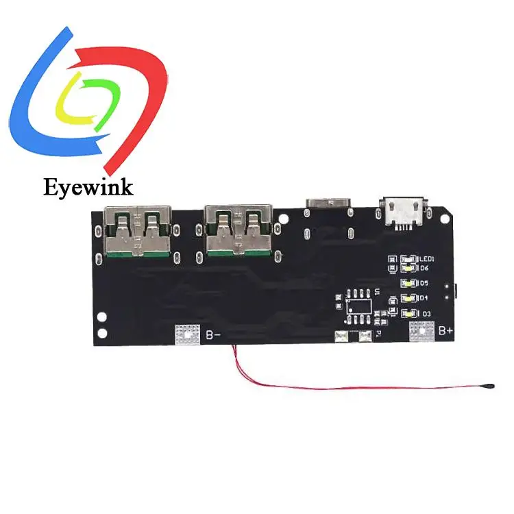 Banco de energía de 22,5 W, módulo de carga rápida bidireccional de 5 puertos, placa de circuito, Kit de placa base DIY QC4 + PD3.0 - imagen 5