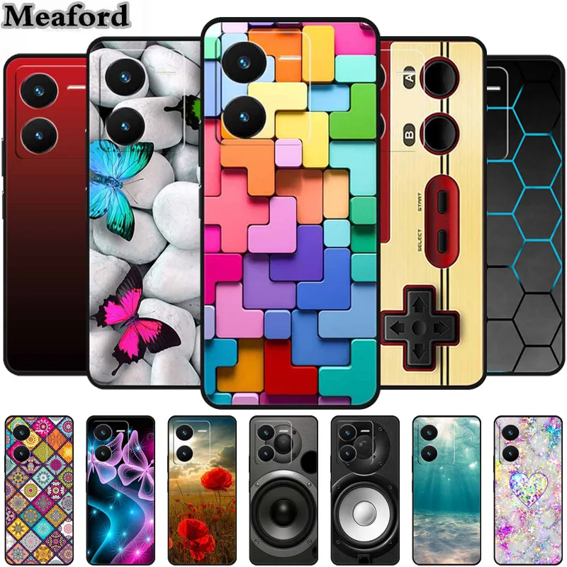 Funda protectora de silicona TPU para Vivo IQOO Z8, carcasa de lujo, suave, con dibujos animados, 5G, V2314A, V2312A, nueva