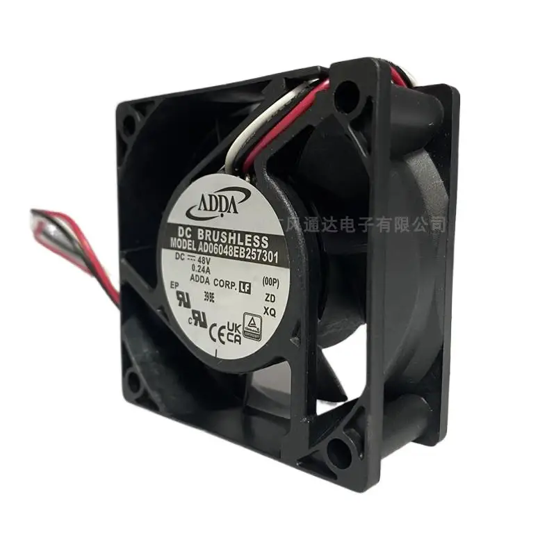 Para ADDA AD06048EB257301 60x60x25mm DC 48V 0.24A ventilador de refrigeración inversor VFD de 3 cables - imagen 4