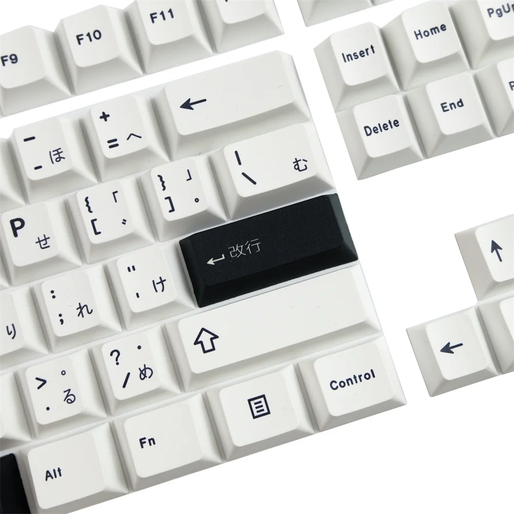 Teclado mecánico minimalista Keycap negro blanco perfil de cereza japonesa para GH60 GK61X GK64X GK68 96 980 104 108 - imagen 5