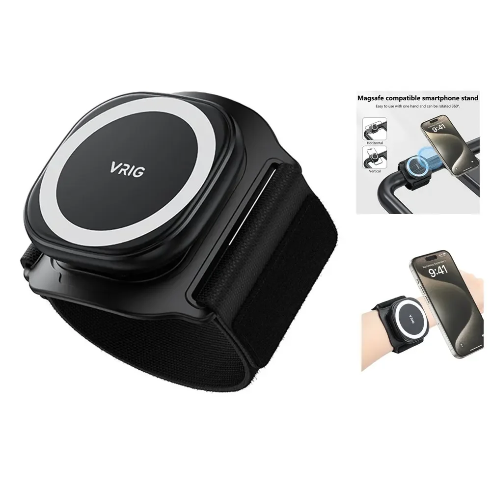 Soporte de muñeca para teléfono magnético manos libres soporte giratorio Magsafe correa ajustable para senderismo liberación rápida y ajuste Universal - imagen 2