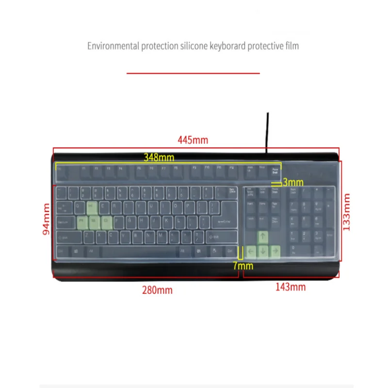1 funda de teclado de silicona suave para ordenador de escritorio Universal, funda antipolvo para teclado, película protectora transparente - imagen 2