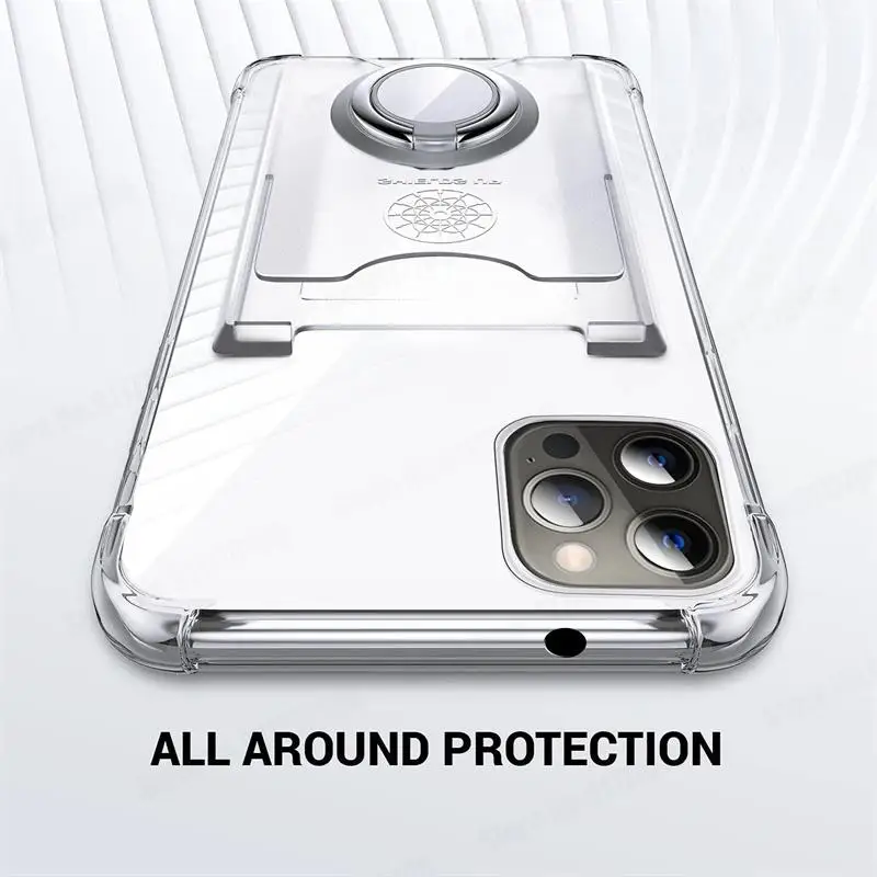 Funda transparente suave a prueba de golpes para Huawei Nova Y90 Y70 Plus, carcasa con anillo magnético y tarjetero para Nova 9SE 9 8 Pro 7 6 5G - imagen 3