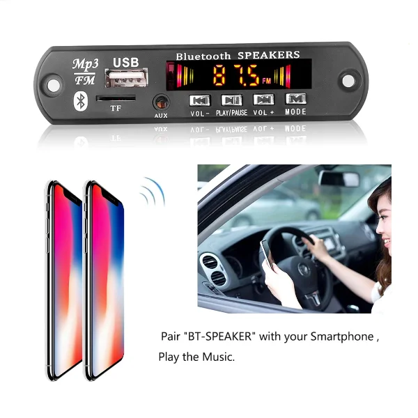 Placa decodificadora sin pérdidas de 12V WAV + WMA + MP3 sin pérdidas Super APE tarjeta de memoria pequeña TF para coche MP3 módulo de Audio inalámbrico Bluetooth - imagen 2