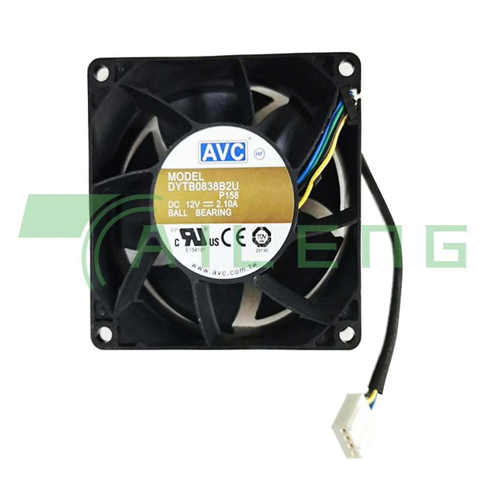 Nuevo para 80mm de alta velocidad CFM flujo de aire DC 12V doble rodamiento de bolas PWM ventilador de refrigeración ordenador PC, caja de 80X80X38mm potente refrigerador - imagen 3