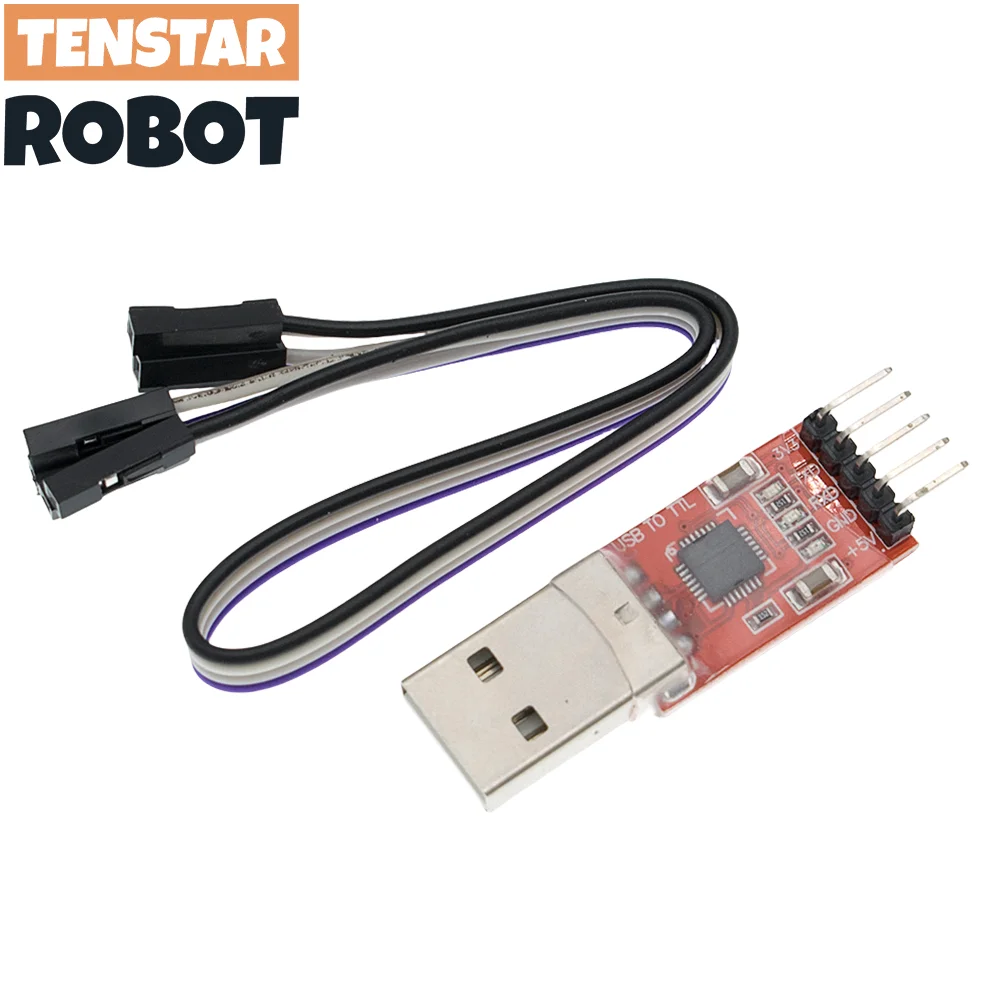 TENSTAR-módulo USB A TTL Serial UART STC, Cable de descarga, Super Brush Line, actualización tipo A, 5 pines, 2 piezas, CP2102 - imagen 4