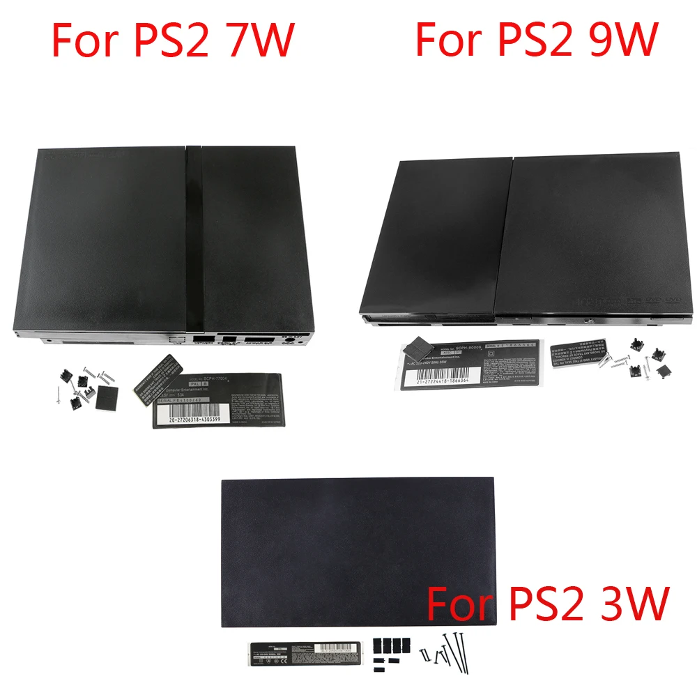 Carcasa completa para consola PS2, carcasa con pegatina para consola PS2, 3W, 30000, 70000, 7000X, 7W, 9W, 9000X, 90000, 9W