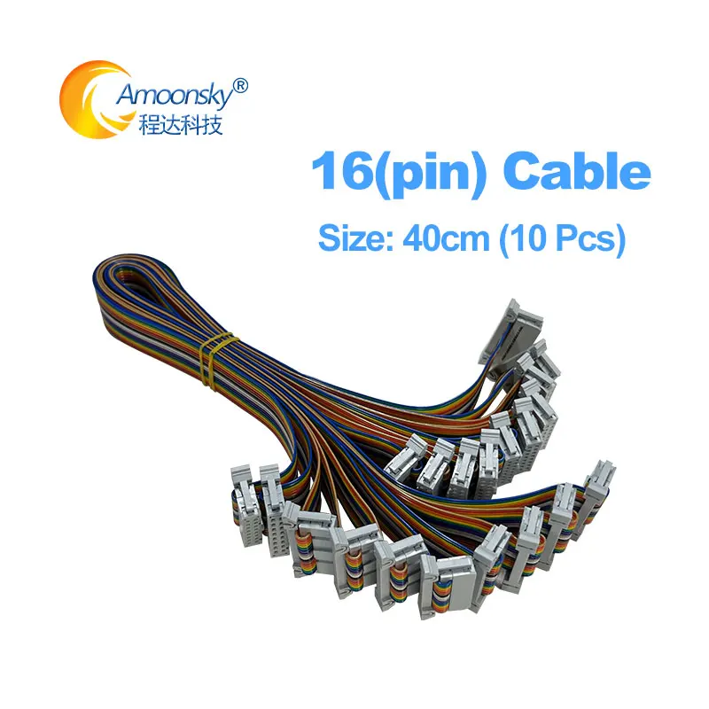 Pantalla LED 16P Cable plano de 16 pines 20cm 40cm 60cm 80cm 100cm cinta plana de cobre puro módulo LED de datos Cable receptor Cable de señal - imagen 2