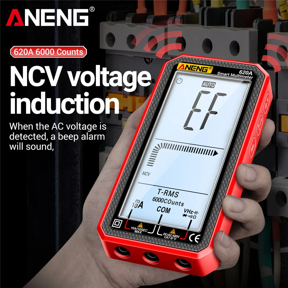 Multímetro de pantalla completa profesional ANENG 620A AC/DC medidor de corriente de voltaje diodo valores eficaces verdaderos condensador resistencia a la temperatura Hz probador - imagen 3