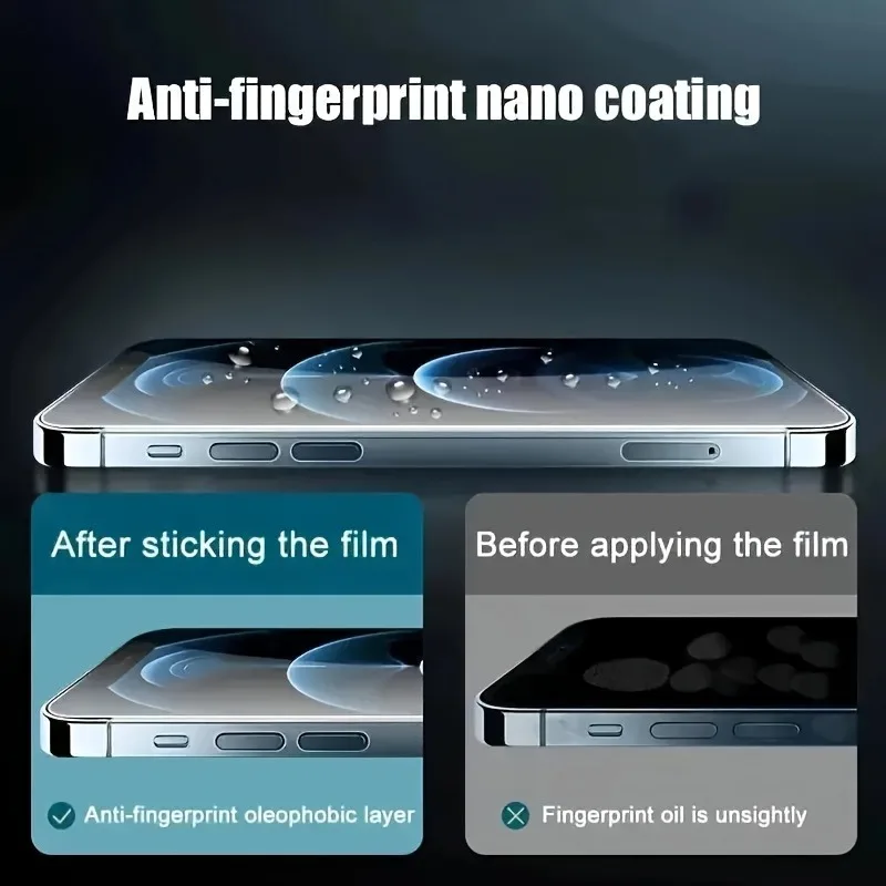 Protector de pantalla de película de hidrogel de alta definición, 3 uds., para iPhone 17 16 15 14 Pro Max 16e Air 13 12 11 X XS XR XS MAX Mini - imagen 2