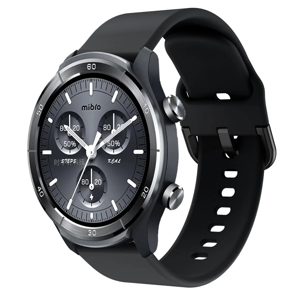 Correa de silicona de 20mm y 22mm para reloj Mibro A3 A2 A1, pulsera deportiva para Mibro C4 C3 C2/Lite 3 Pro/Lite2/X1 T2, pulsera con hebilla de Color - imagen 5