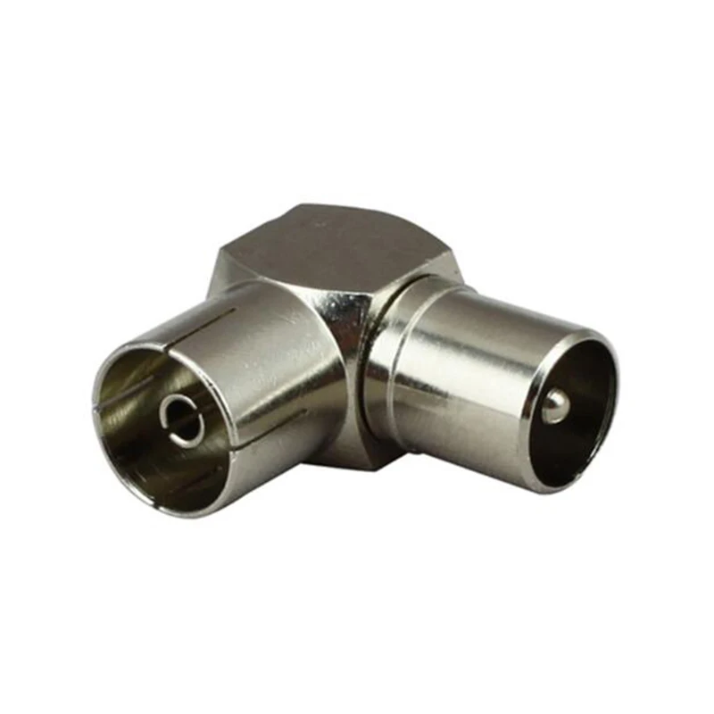 Adaptador RF de TV macho a hembra, convertidor decodificador de TV por Cable P616 de ángulo recto de 90 grados, 1 ud.