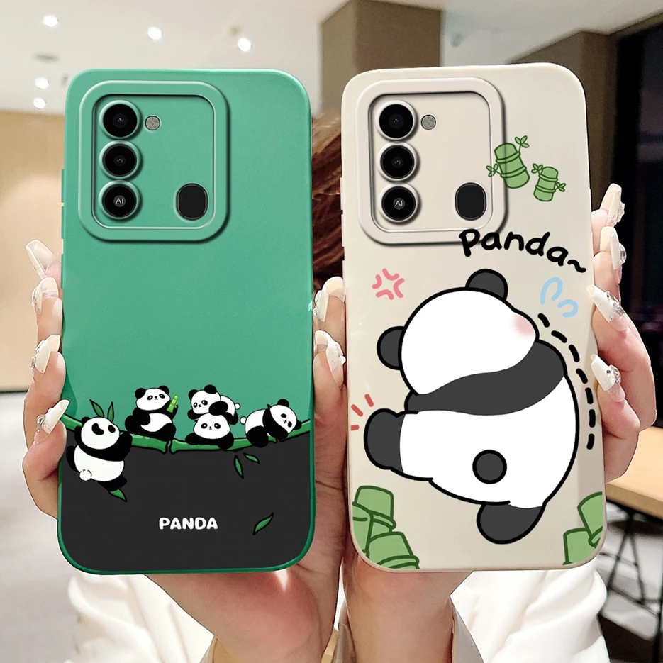 Funda de dibujos animados de Panda para Tecno Spark Go 2022, carcasa suave para teléfono, KG5, KG5h, Tecno Spark 8C, Spark8C, KG5k, KG5j - imagen 5
