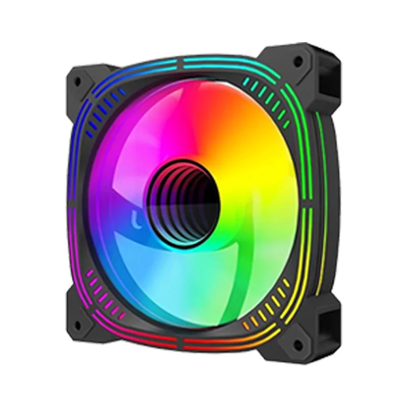 TEUCER-ventilador de espejo cíclico Prism12025 II con efecto de luz, enfriador ARGB de 120mm, 5V, 3 pines, para carcasa de PC, refrigeración de ordenador - imagen 4