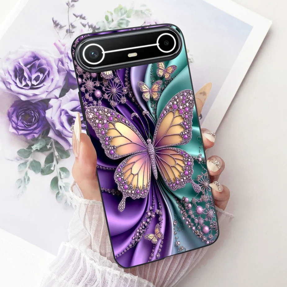 Para Tecno Pova funda delgada KM9 hermosa mariposa cubierta pintada 6,78 ''funda de teléfono suave de TPU para Tecno Pova Slim PovaSlim 5G Fundas - imagen 4
