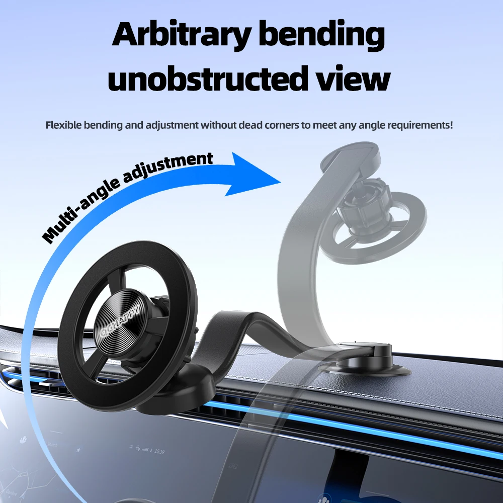 Soporte de montaje para coche, estante de rotación de 360 grados, antideslizante, ajustable, soporte para salpicadero de parabrisas para navegación por teléfono, uso en viajes - imagen 5