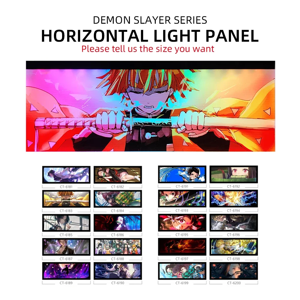Kit de Panel de luz MOD serie Demon Slayer Kimetsu No Yaiba DIY soporte VGA Panel IO Anime decoración personalizada A-RGB enfriador de agua - imagen 4