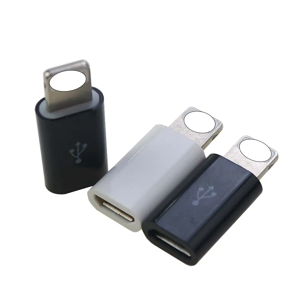 Mini OTG Micro Usb a adaptador Lightning para IPhone 12 11 Pro XS Max XR X 10 8 7 Plus Microusb macho a Ios conector hembra de 8 pines - imagen 2